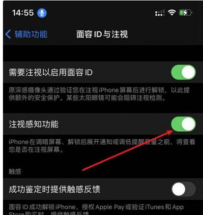 洛浦苹果14维修网点分享iPhone14注视感知功能有什么用 